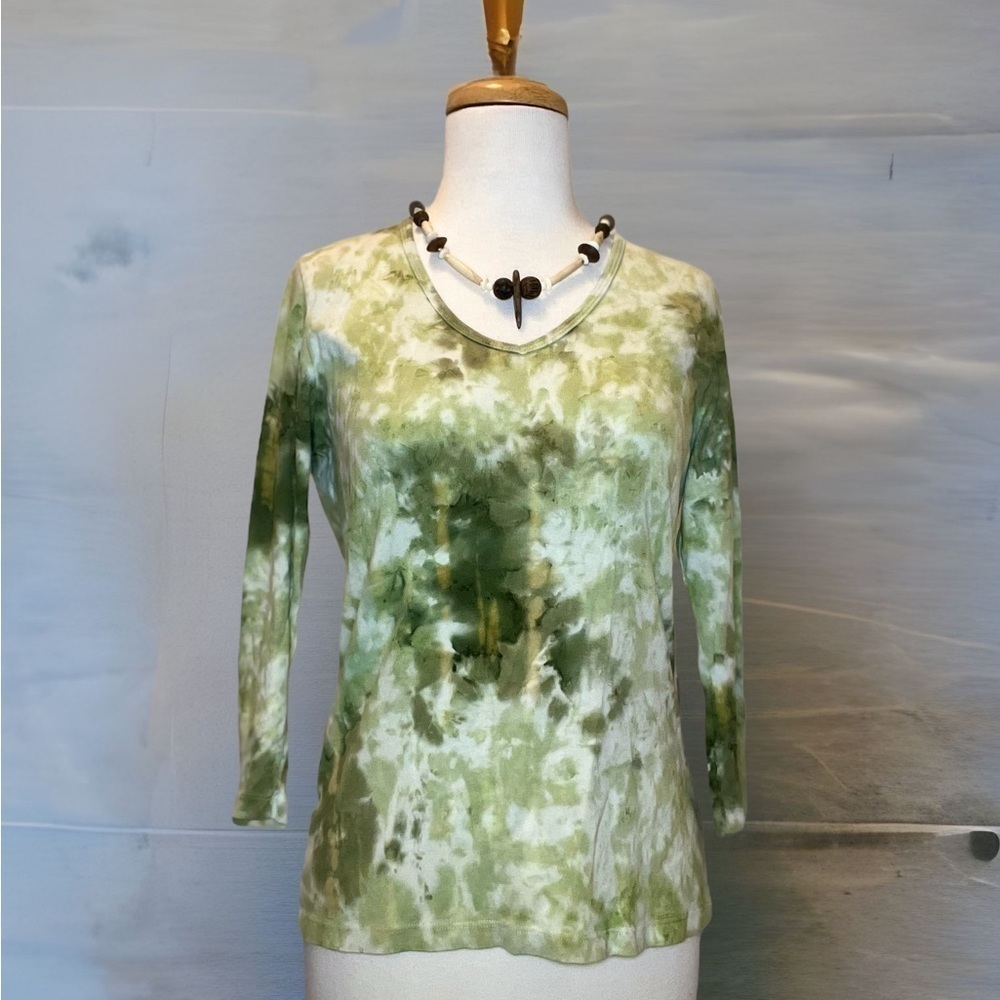 🟢tie-dye 3/4 Sleeve Tee - Impulse CA